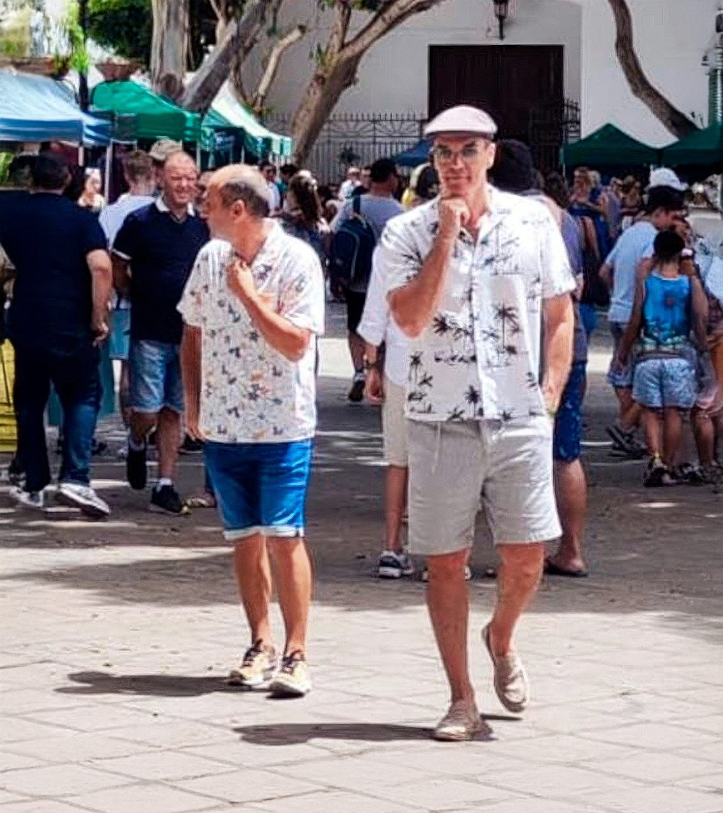 Pedro Sánchez en el mercadillo de Haría, Lanzarote