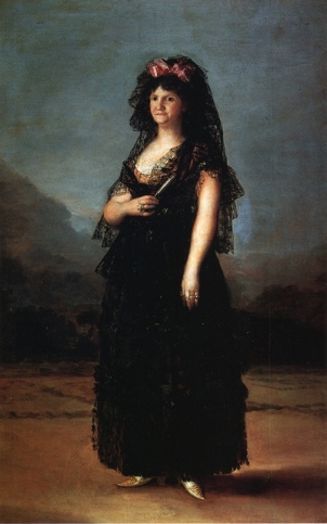 La reina María Luisa con mantilla, Goya
