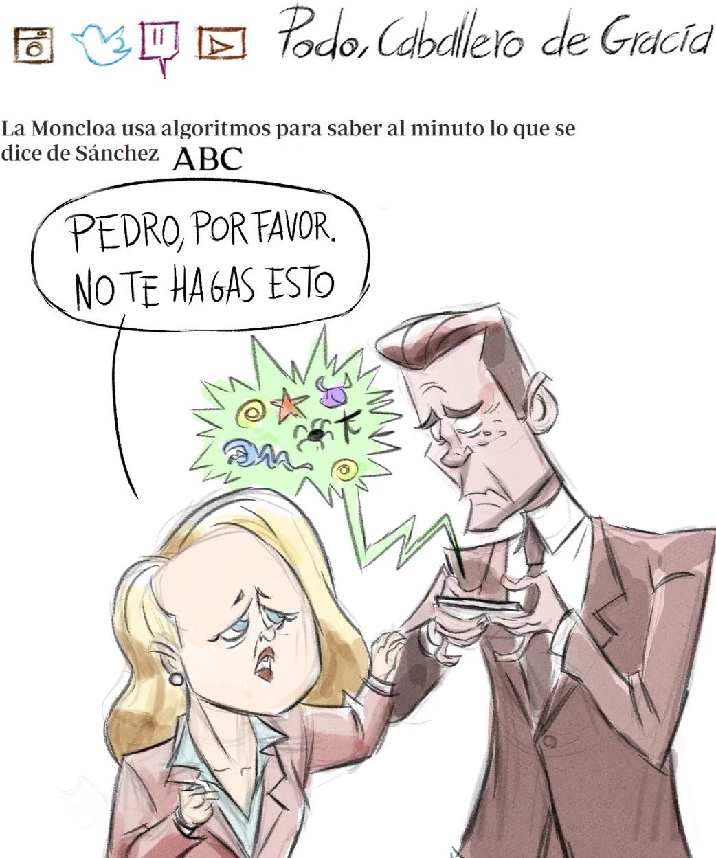 Viñeta de Podo, Caballero de Gracia
